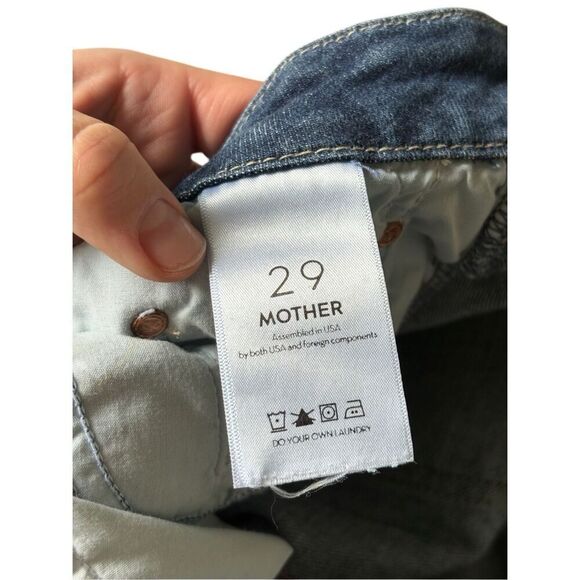 Mother Looker Ankle Fray Jeans size 29 Blue Girl Crush - Picture 8 of 16
